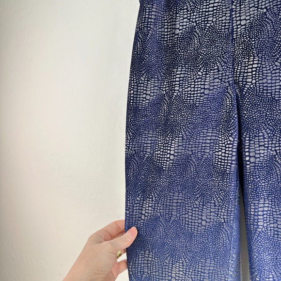 Vintage Cache Pants Womens 2 Blue Ombre Snakeskin Texture Stretch NWT Zip Back - Picture 4 of 10